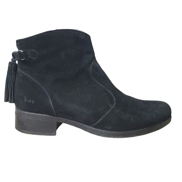 B.O.C Leather Upper Black Ankle Boots - Picture 1 of 11